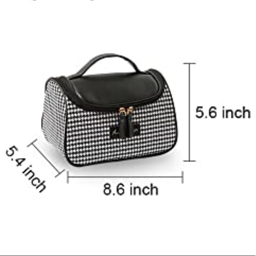 Augenstern Houndstooth Design Travel Cosmetic Bag